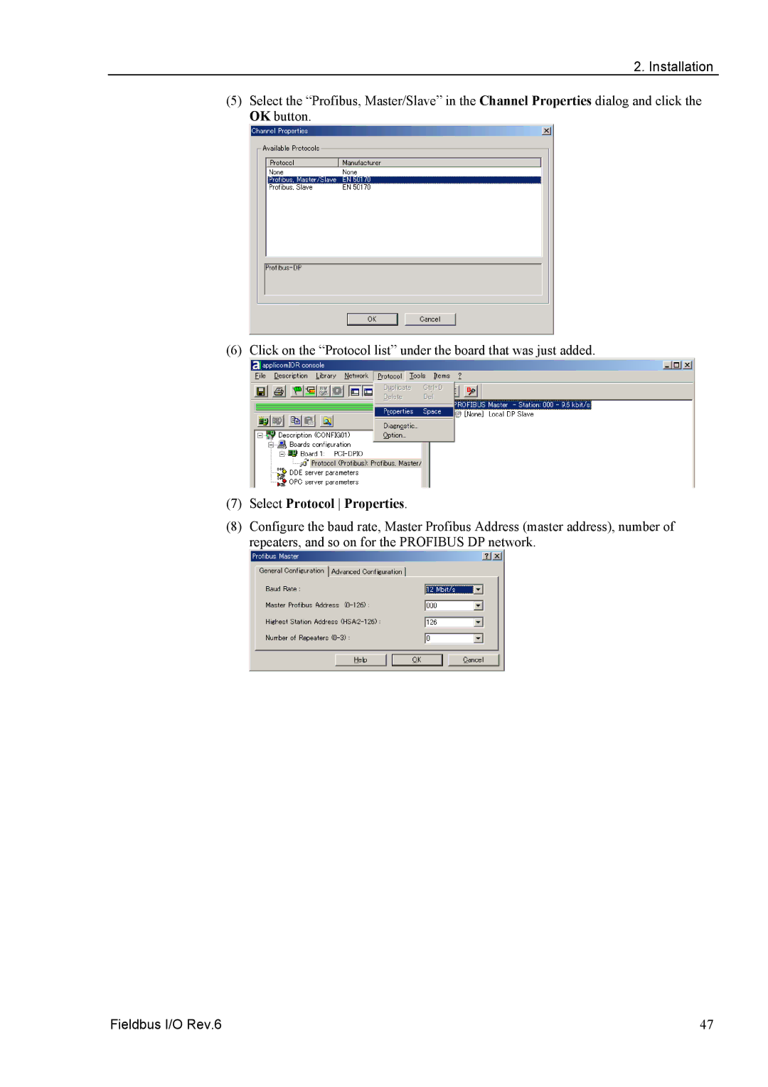 Epson EM07ZS1647F manual Select Protocol Properties 