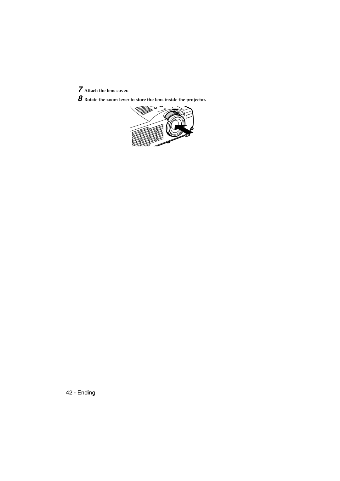 Epson EMP-715/505 manual Ending 