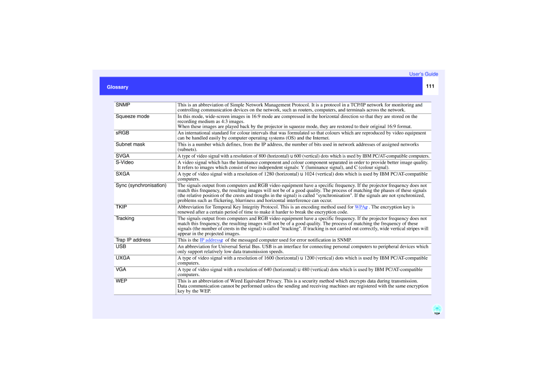 Epson EMP-732, EMP-740, EMP-737 manual 111 