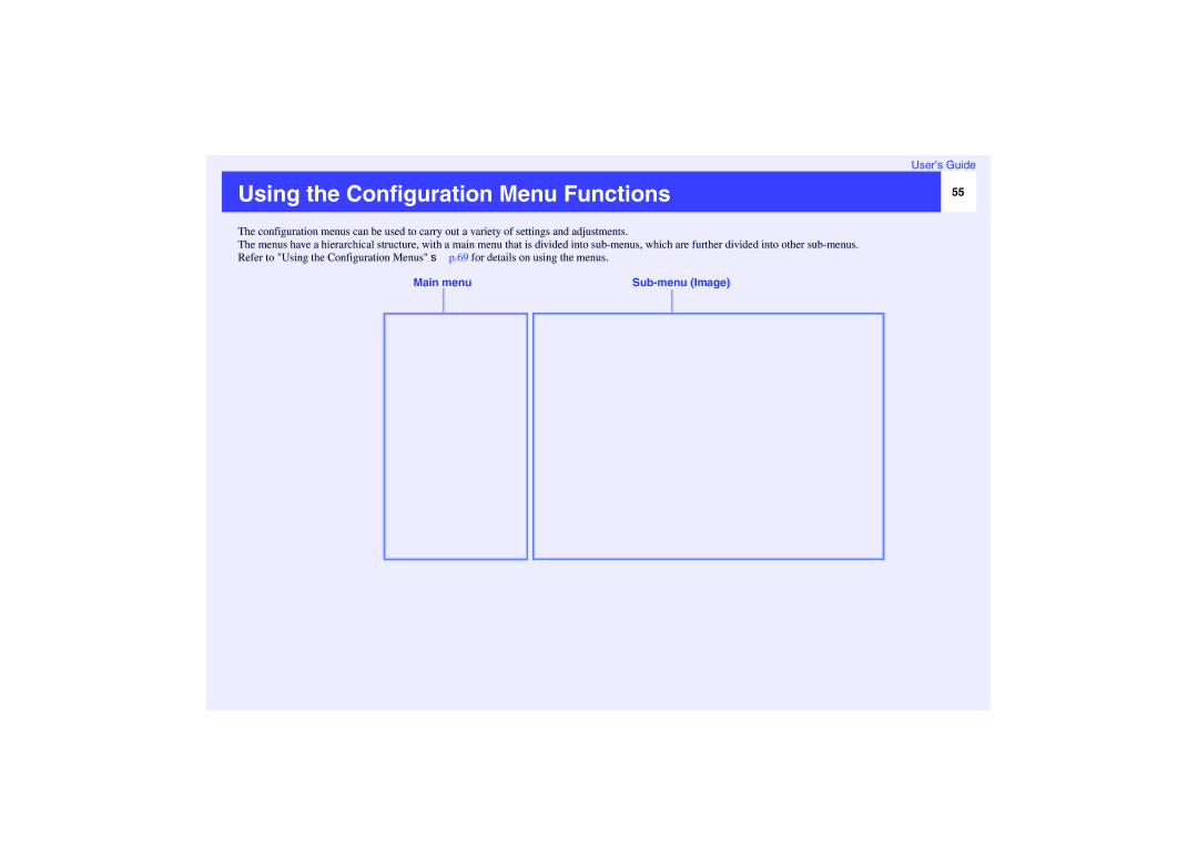 Epson EMP-737, EMP-740, EMP-732 manual Using the Configuration Menu Functions 