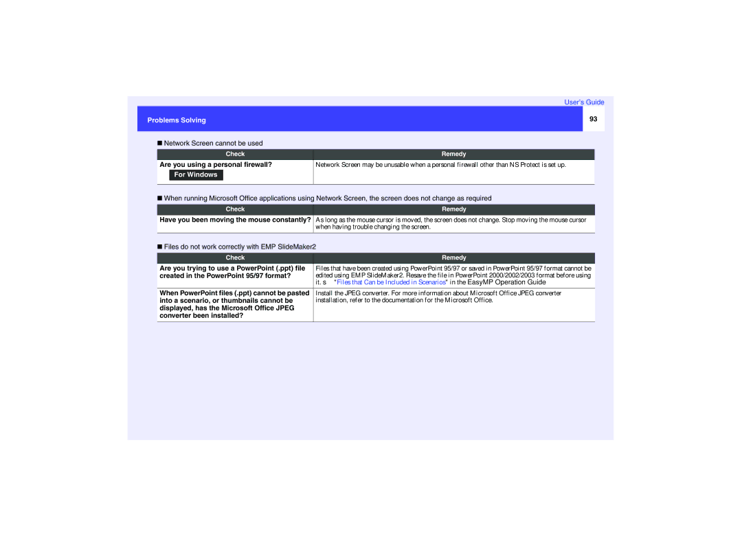 Epson EMP-732, EMP-740, EMP-737 manual For Windows 