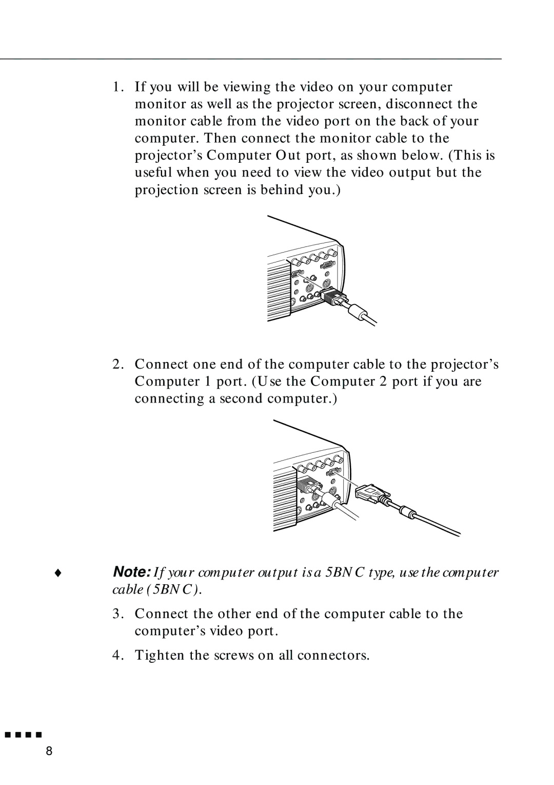 Epson EMP-8000 manual 