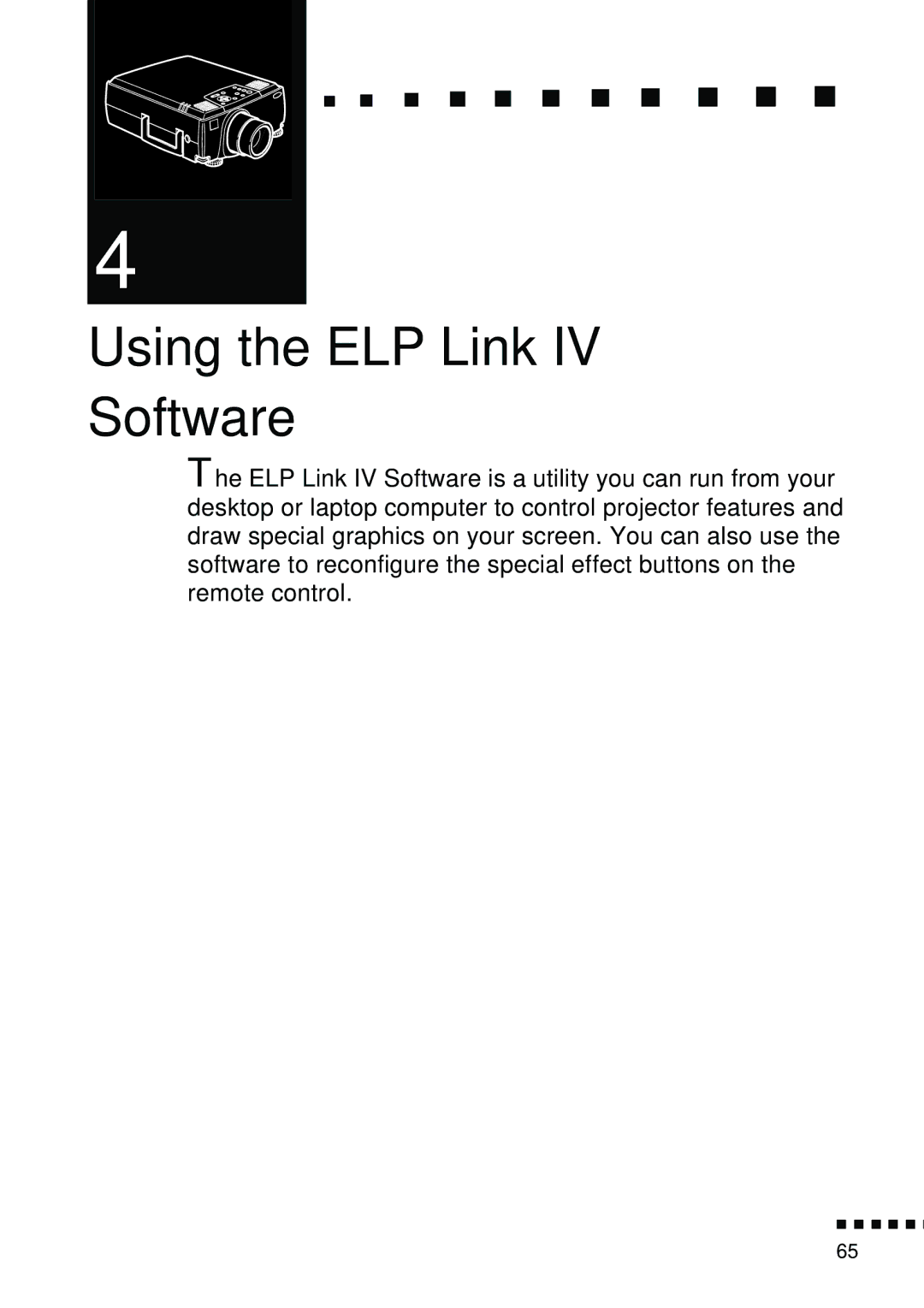 Epson EMP-8000 manual Using the ELP Link Software 