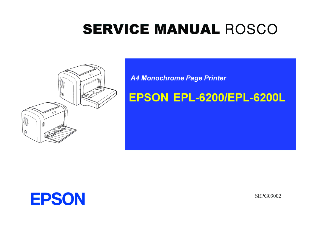 Epson service manual Epson EPL-6200/EPL-6200L 
