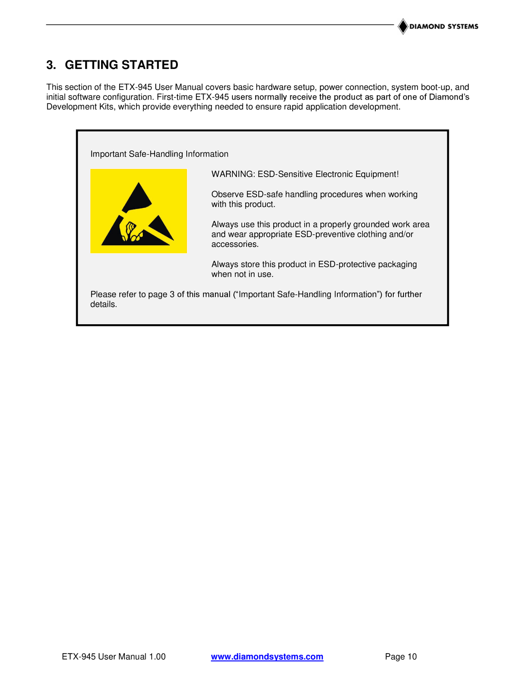 Epson ETX-945 user manual Getting Started 