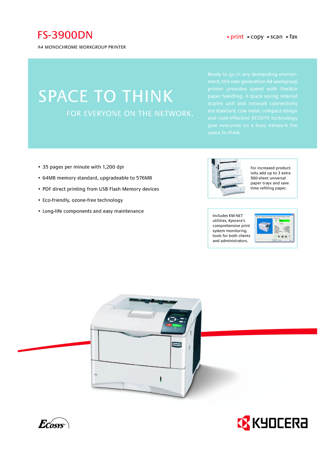 Epson FS-3900DN manual Space to Think 