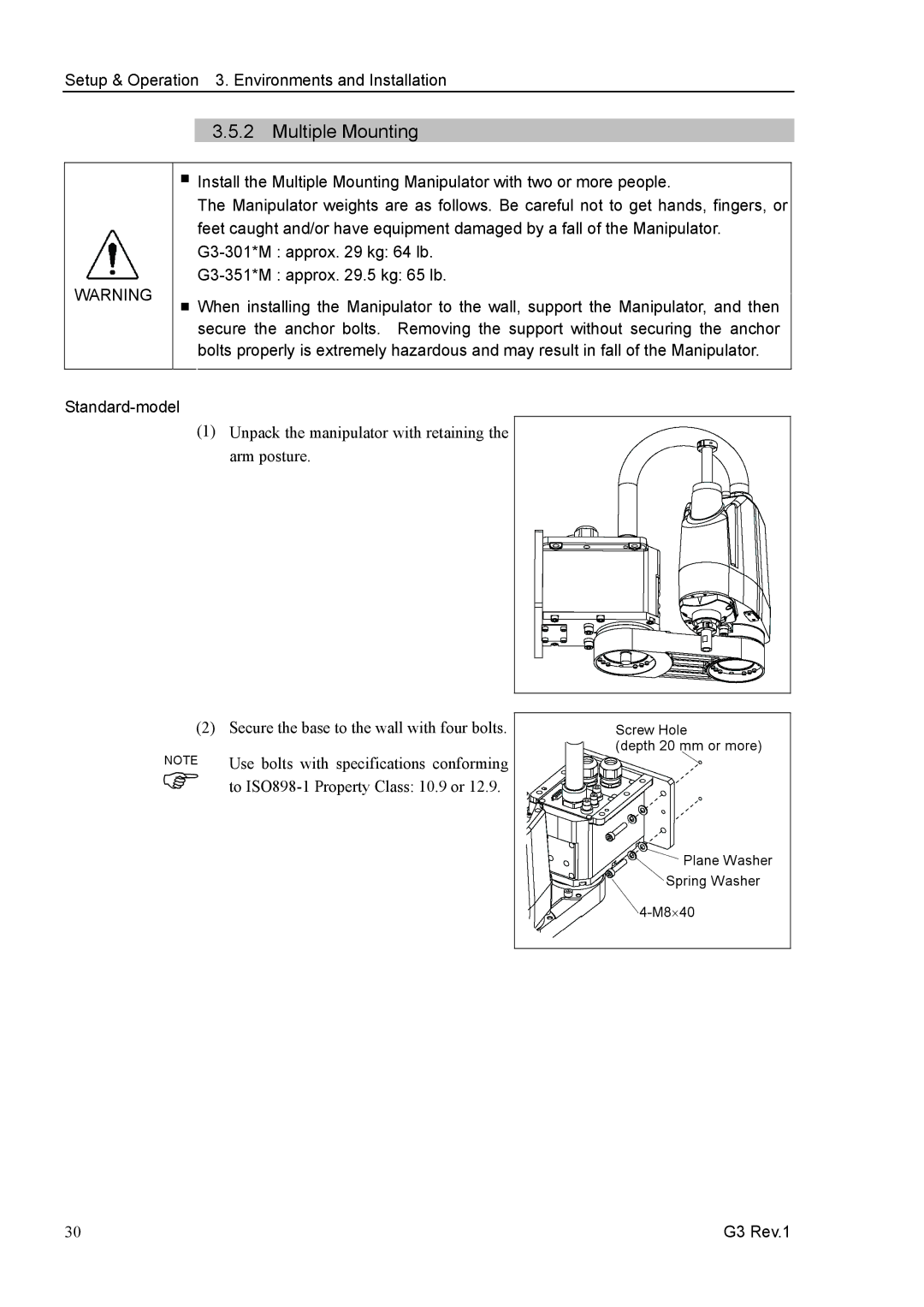 Epson G3 Series manual Multiple Mounting 