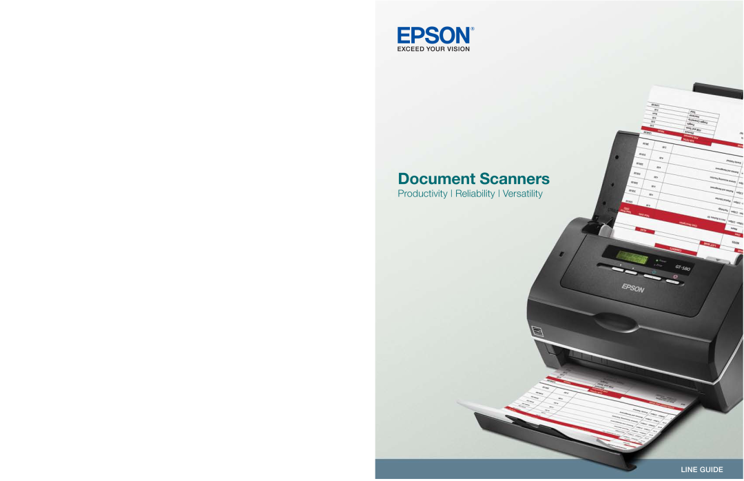 Epson Pro GT-S80, GT-1500 dimensions Document Scanners, Productivity | Reliability | Versatility, Line Guide 