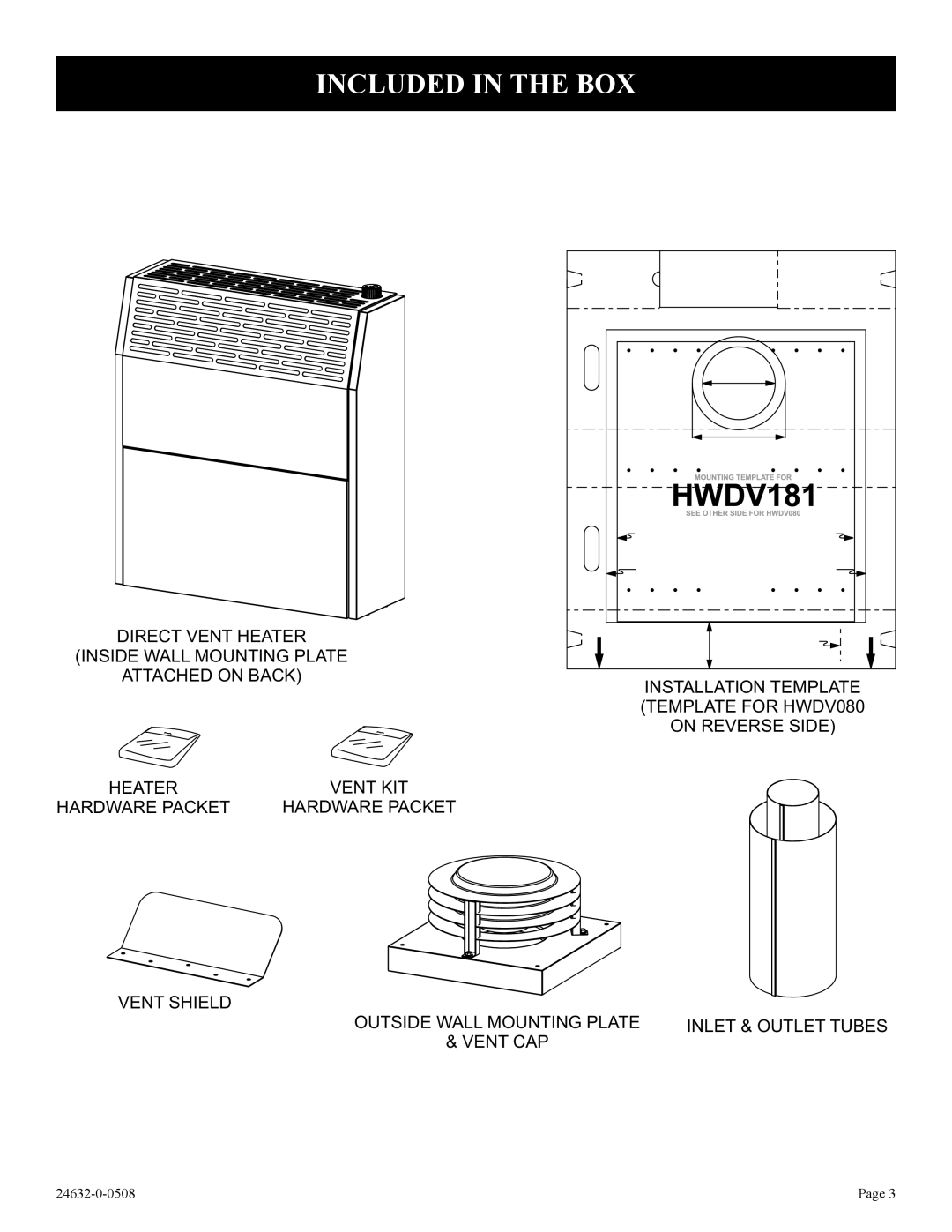 Epson P)-1, HWDV080DV(N installation instructions Included in the BOX 