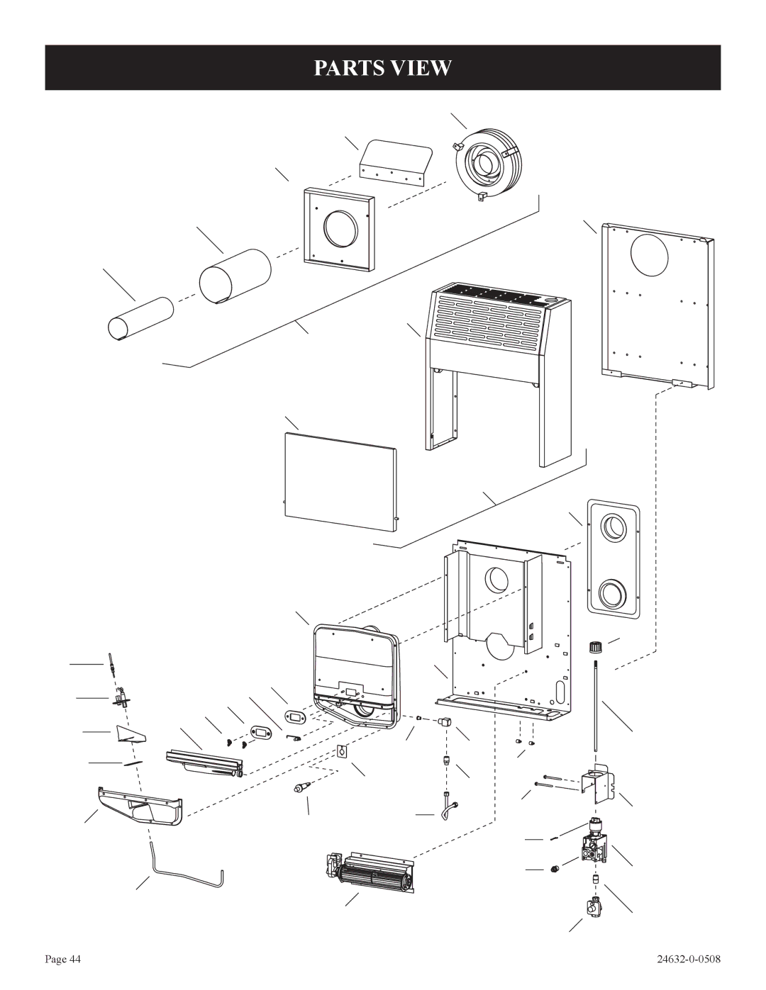 Epson HWDV080DV(N, P)-1 installation instructions Parts View 