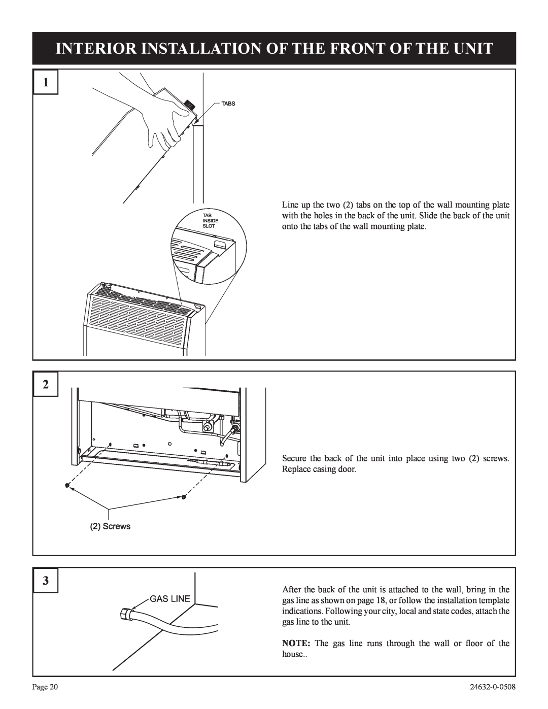Epson HWDV080DV(N, P)-1 installation instructions Interior Installation Of The Front Of The Unit 