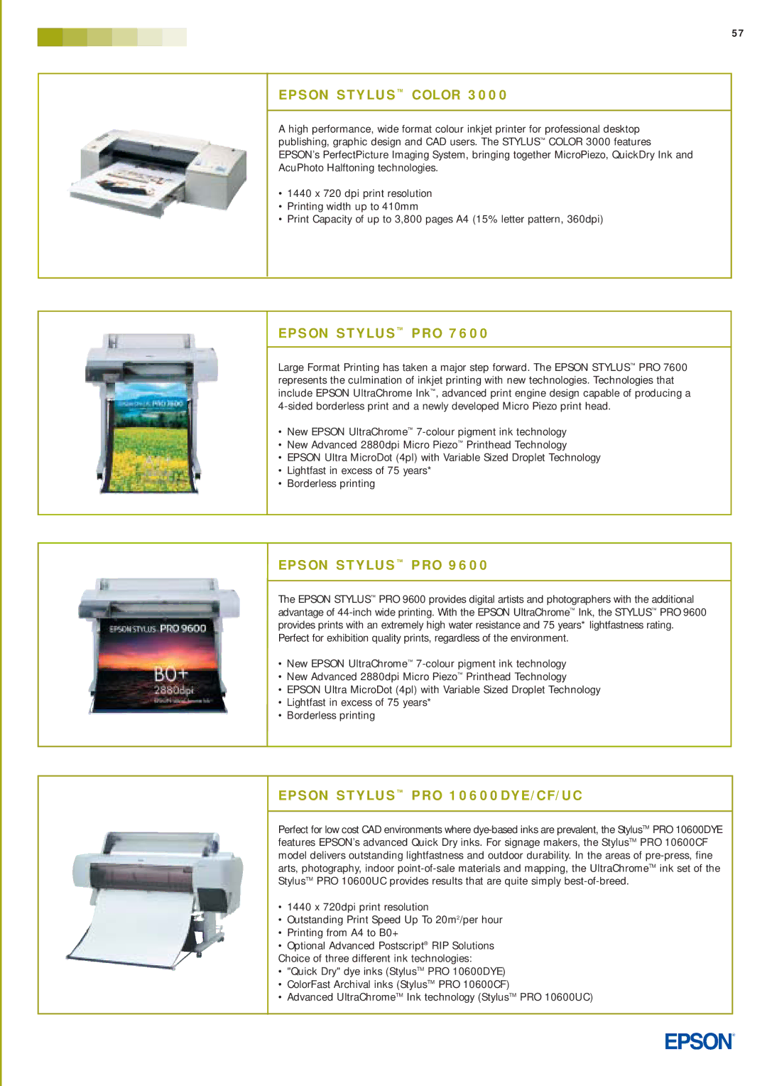 Epson Inkjets manual Epson Stylus Color 