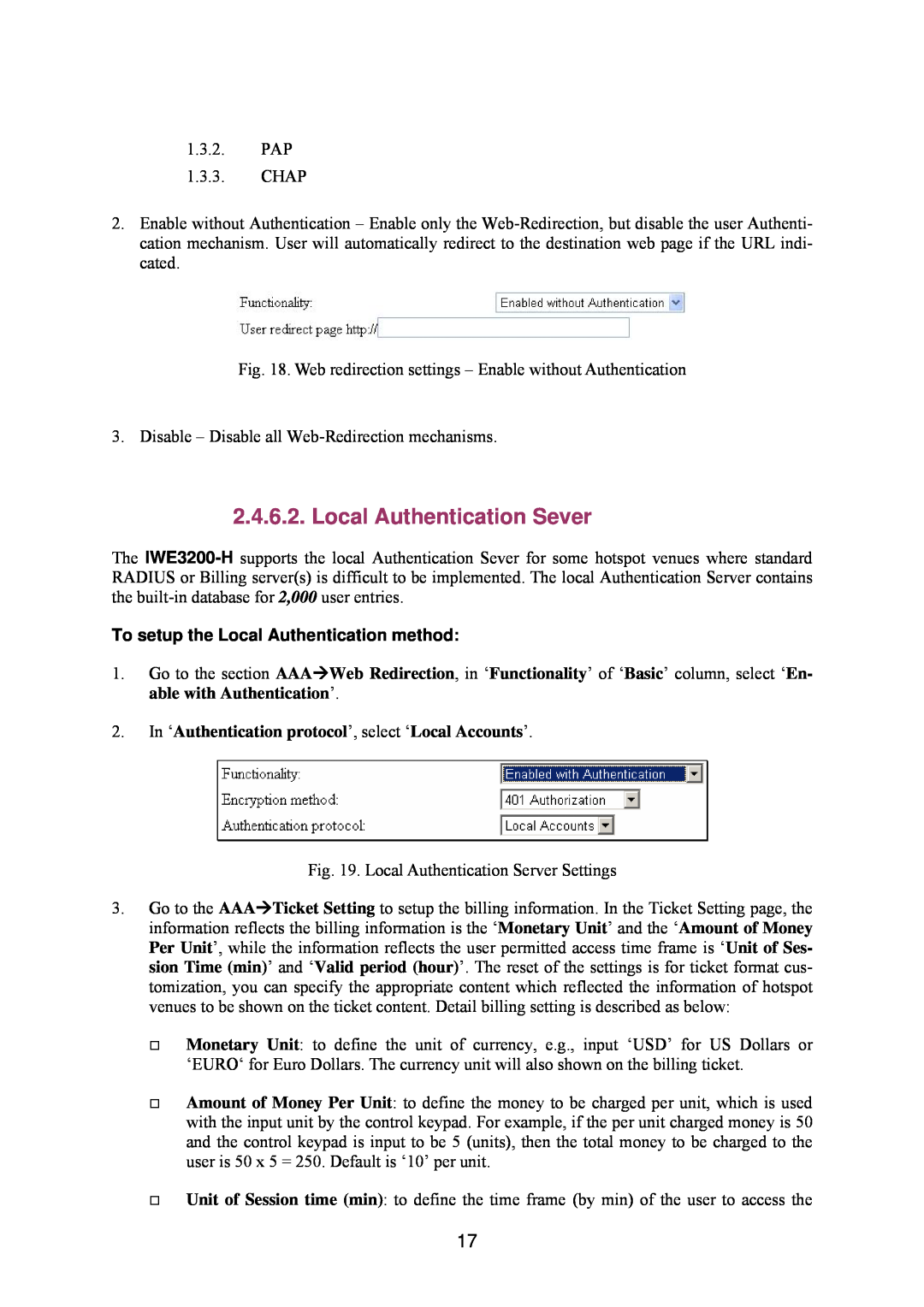 Epson IWE3200-H manual Local Authentication Sever, To setup the Local Authentication method 