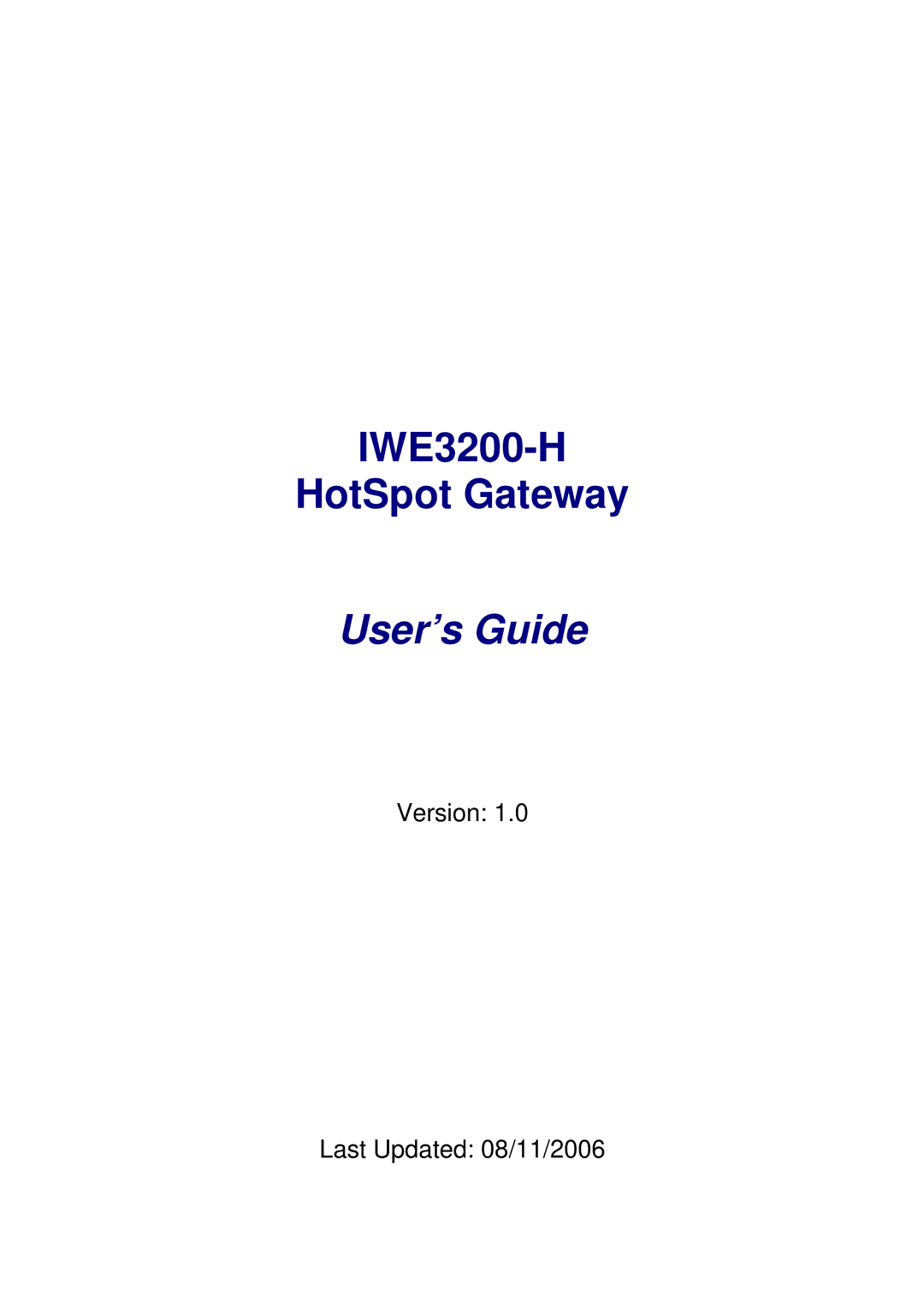 Epson IWE3200-H manual User’s Guide 