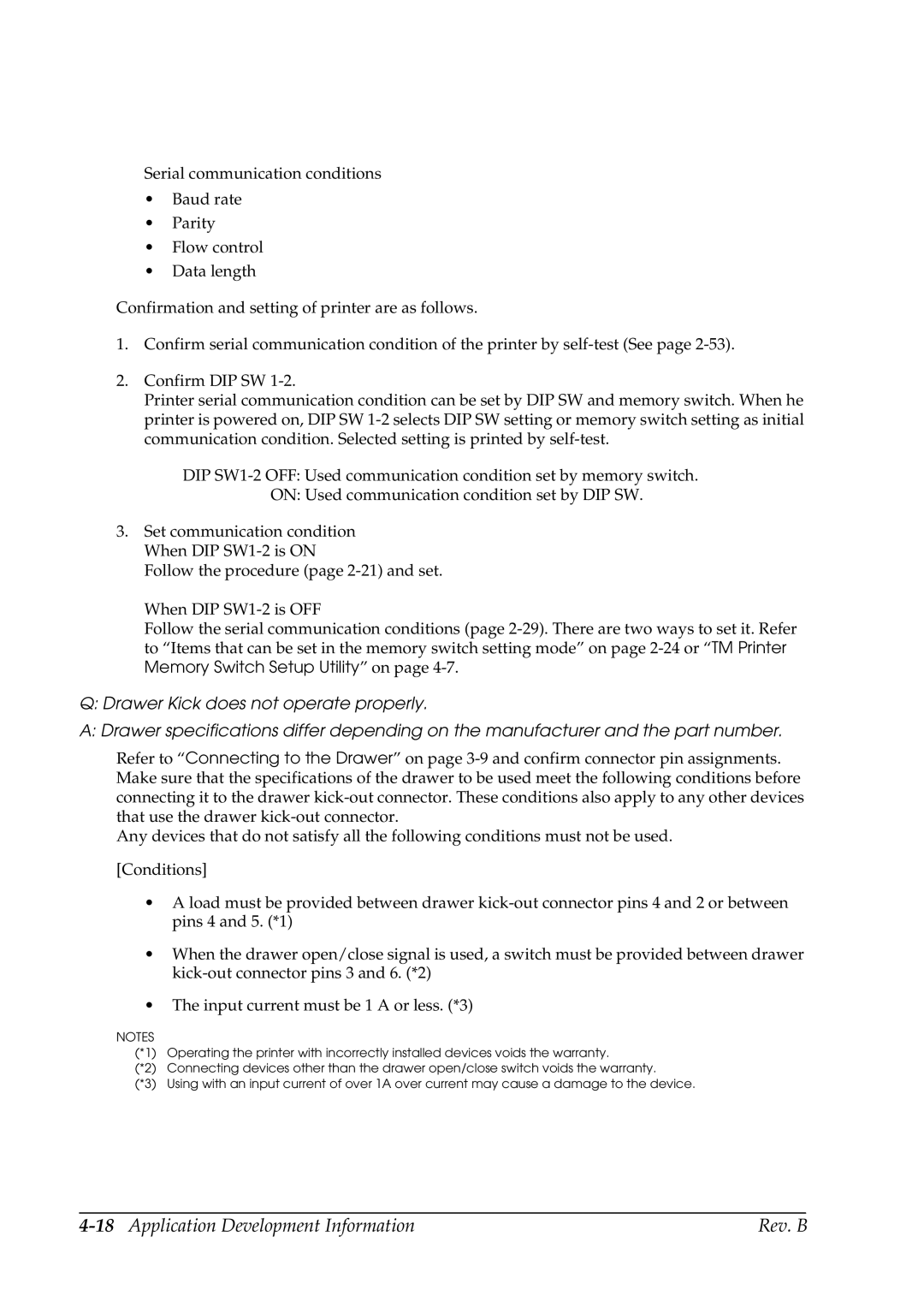 Epson L90 manual 18Application Development Information Rev. B 