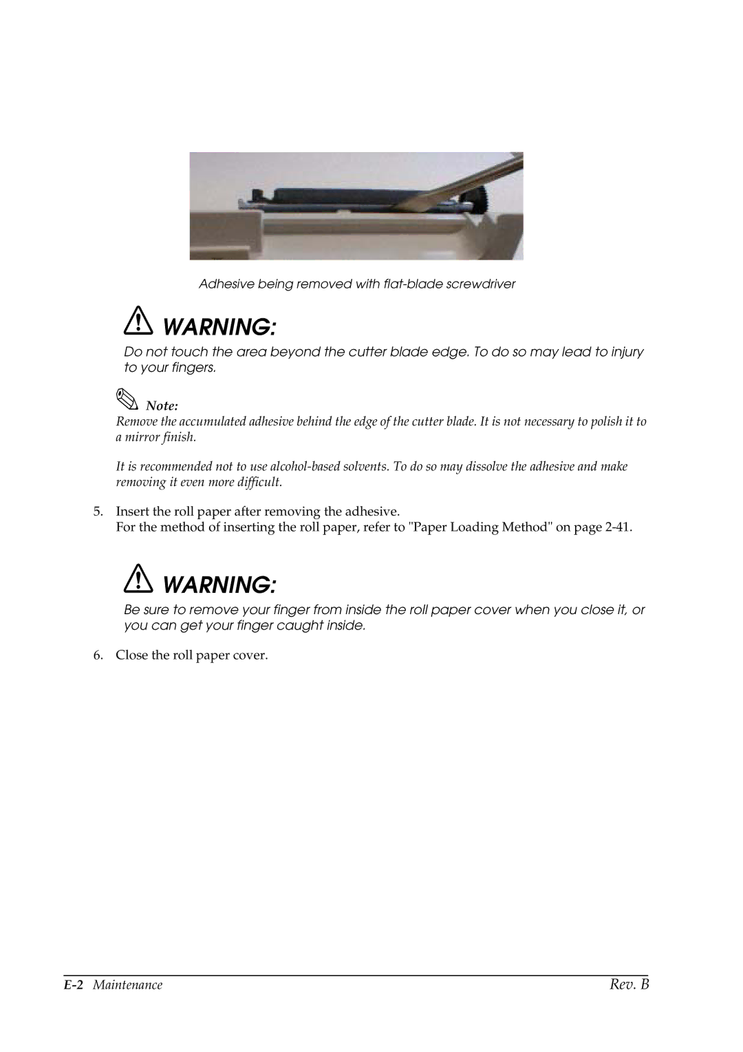 Epson L90 manual Adhesive being removed with flat-blade screwdriver 