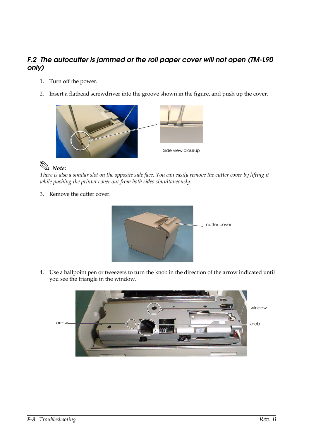 Epson L90 manual 8Troubleshooting 