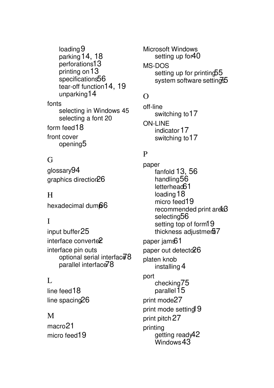 Epson LC-7211 user manual Ms-Dos 