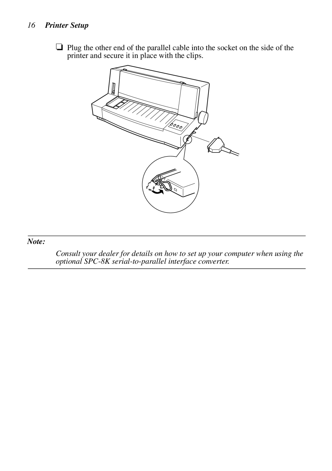 Epson LC-7211 user manual Printer Setup 