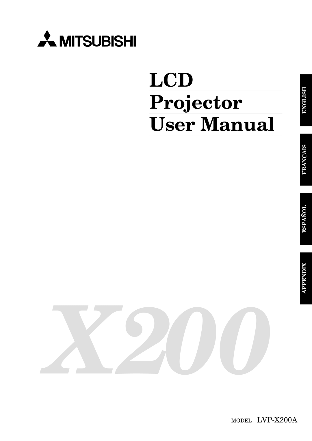 Epson LVP-X200A user manual 