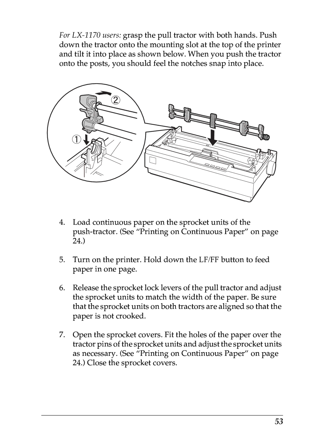 Epson LX-1170 manual 