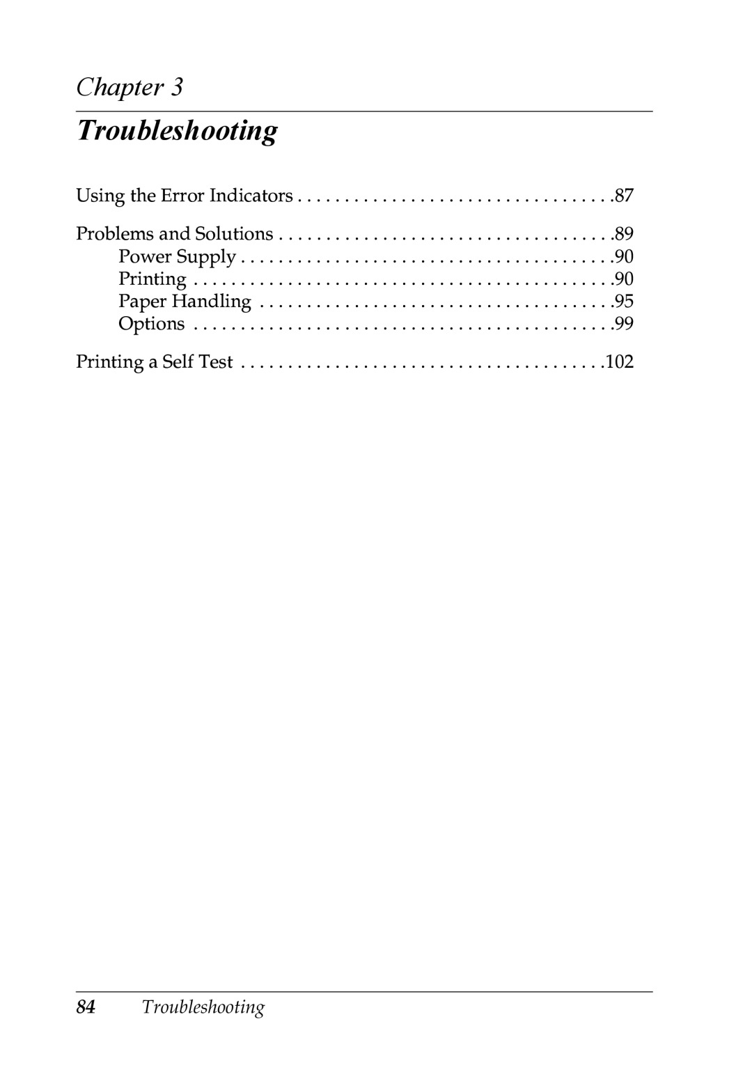 Epson LX-1170 manual Troubleshooting 