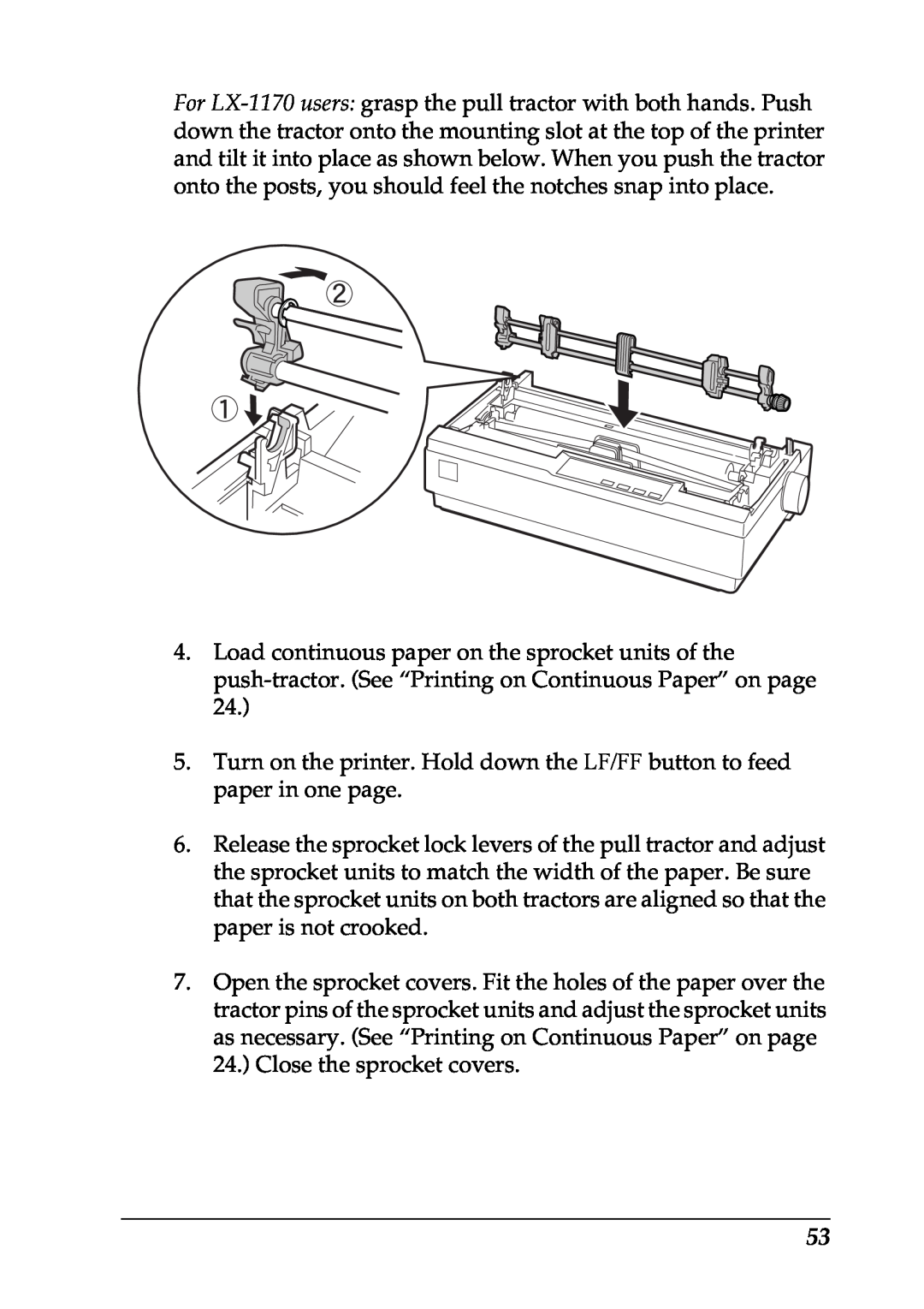 Epson LX-1170 manual 