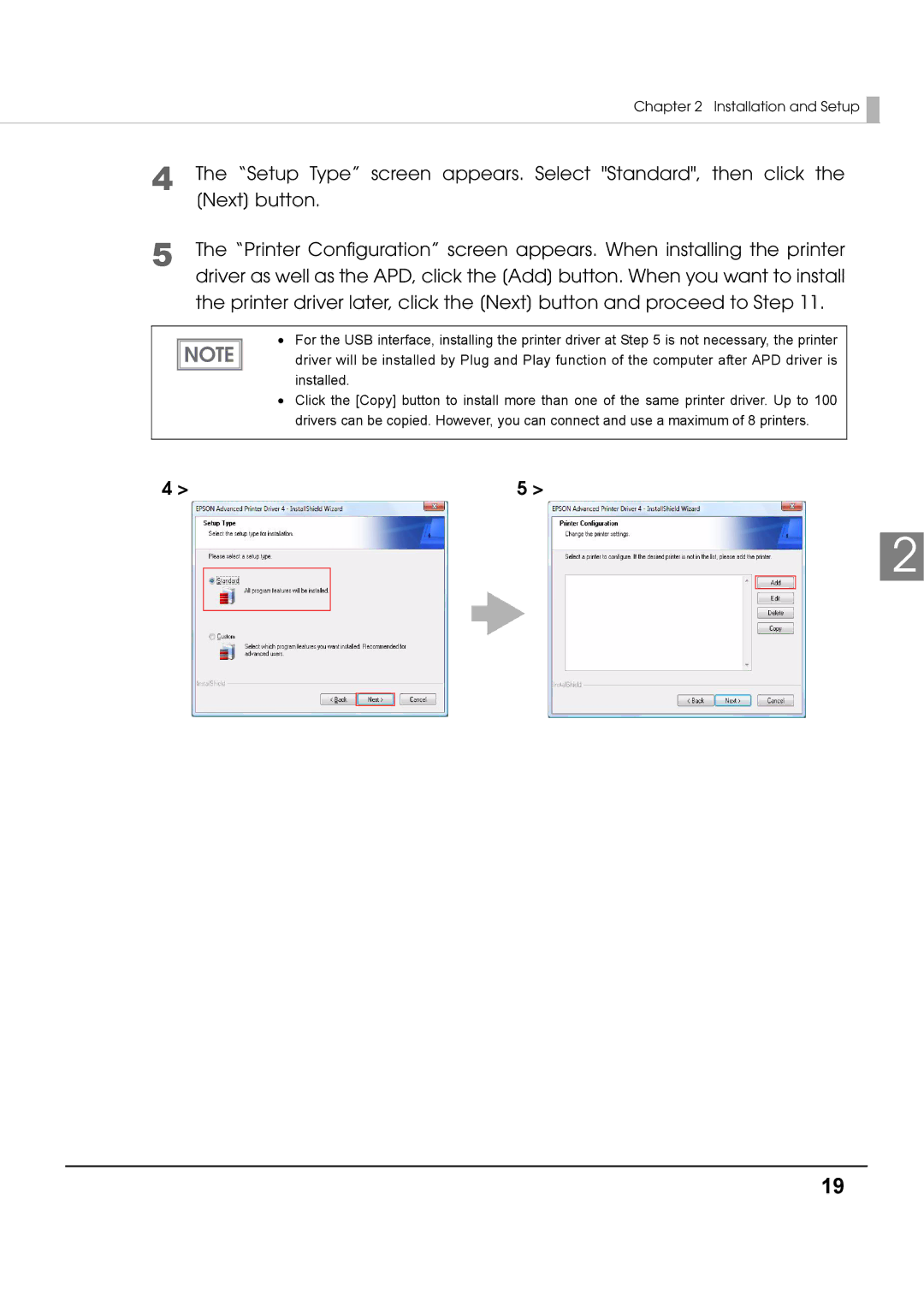 Epson M00002104 install manual Installation and Setup 