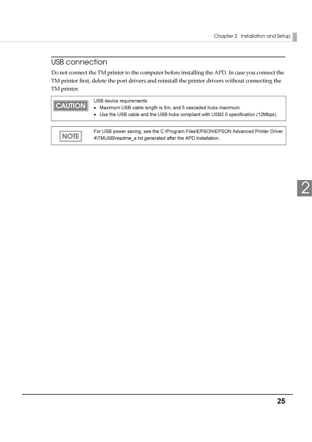 Epson M00002104 install manual USB connection 