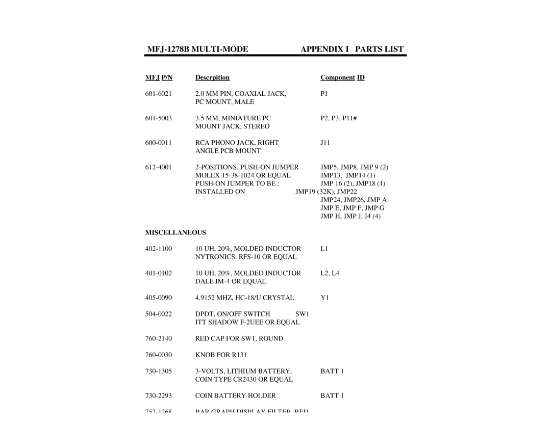 Epson MFJ-1278B manual Miscellaneous 