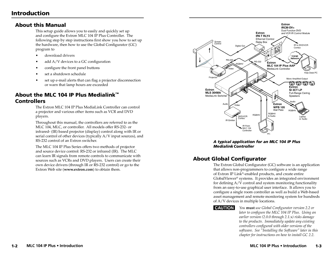 Epson setup guide About this Manual, About the MLC 104 IP Plus Medialink Controllers, About Global Configurator 