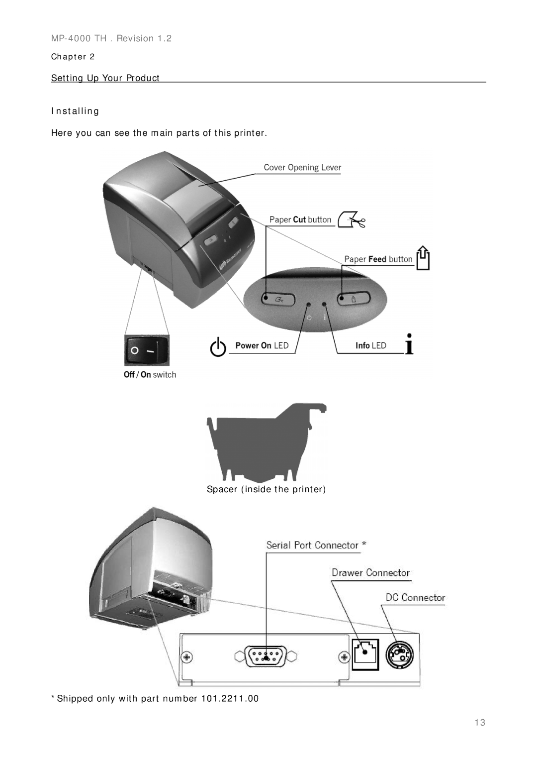 Epson MP-4000 manual Installing 