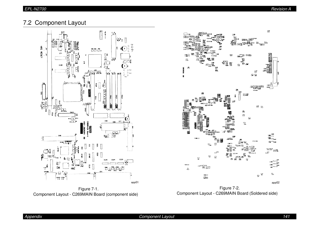 Epson N2700 manual Component Layout 