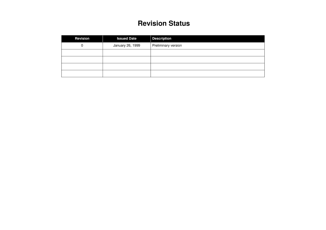 Epson N2700 manual Revision Issued Date Description 