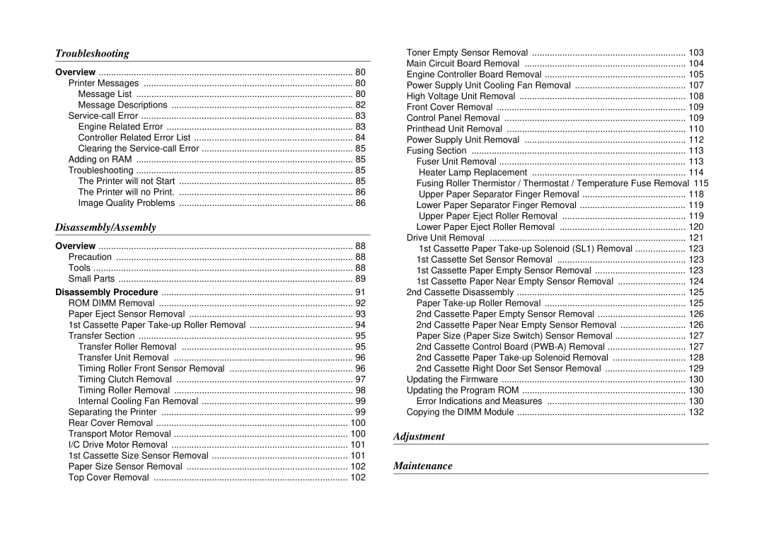 Epson N2700 manual Troubleshooting 