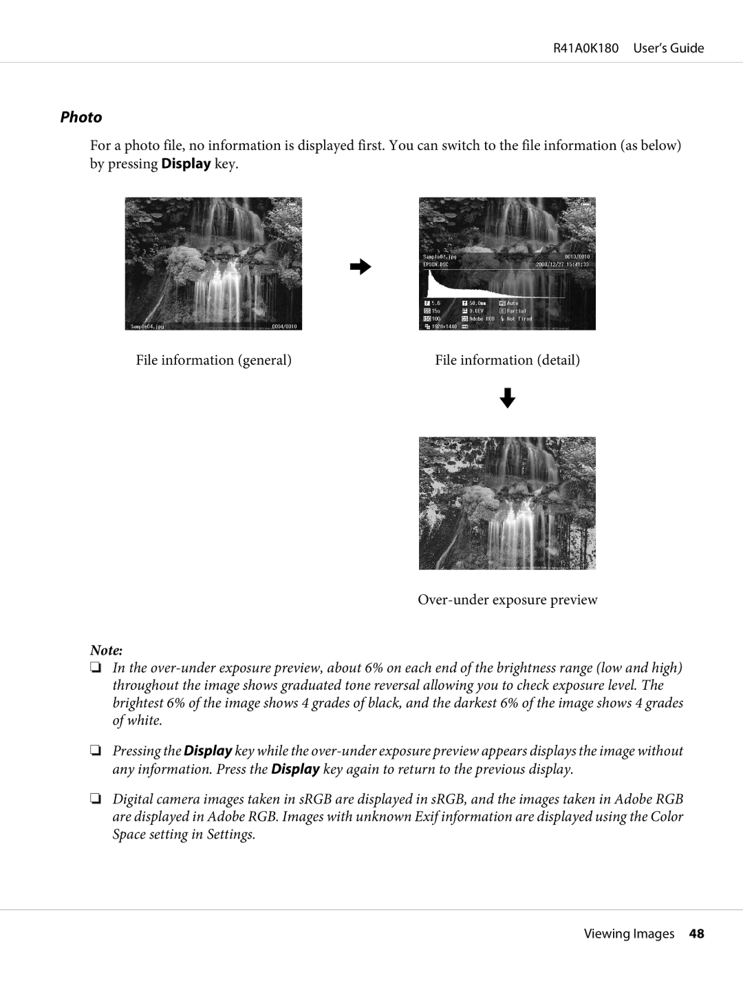 Epson P-6000 manual Photo 