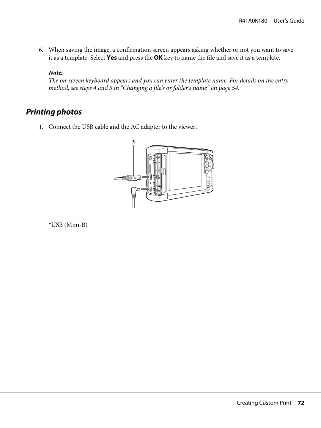 Epson P-6000 manual Printing photos 