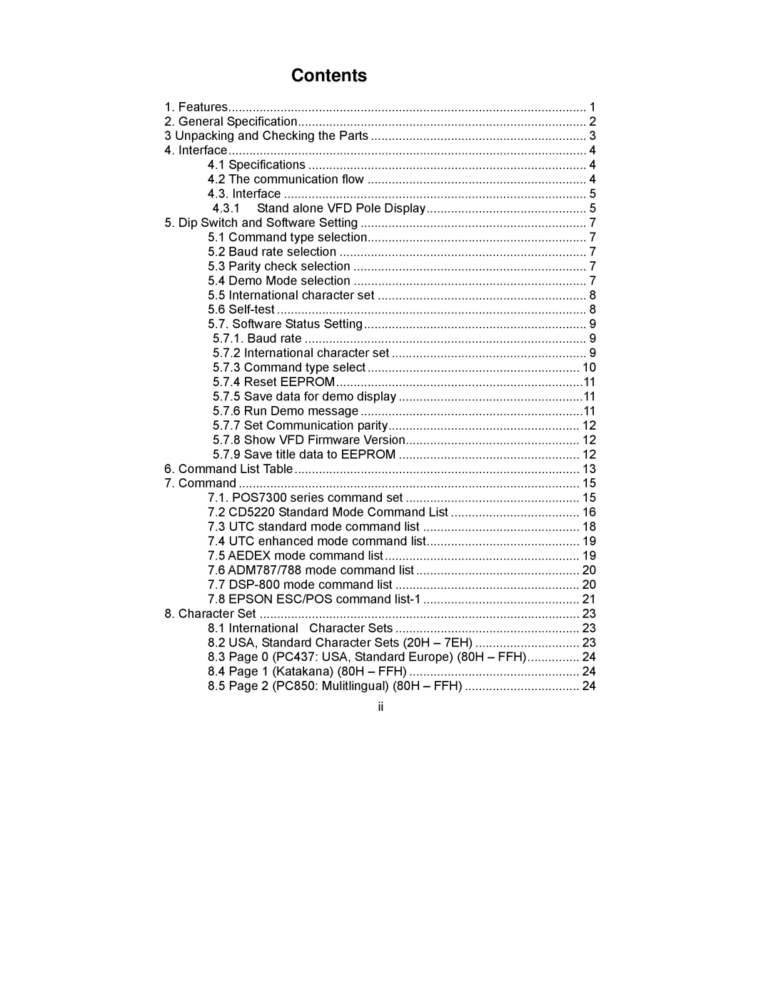 Epson P07303 user manual Contents 