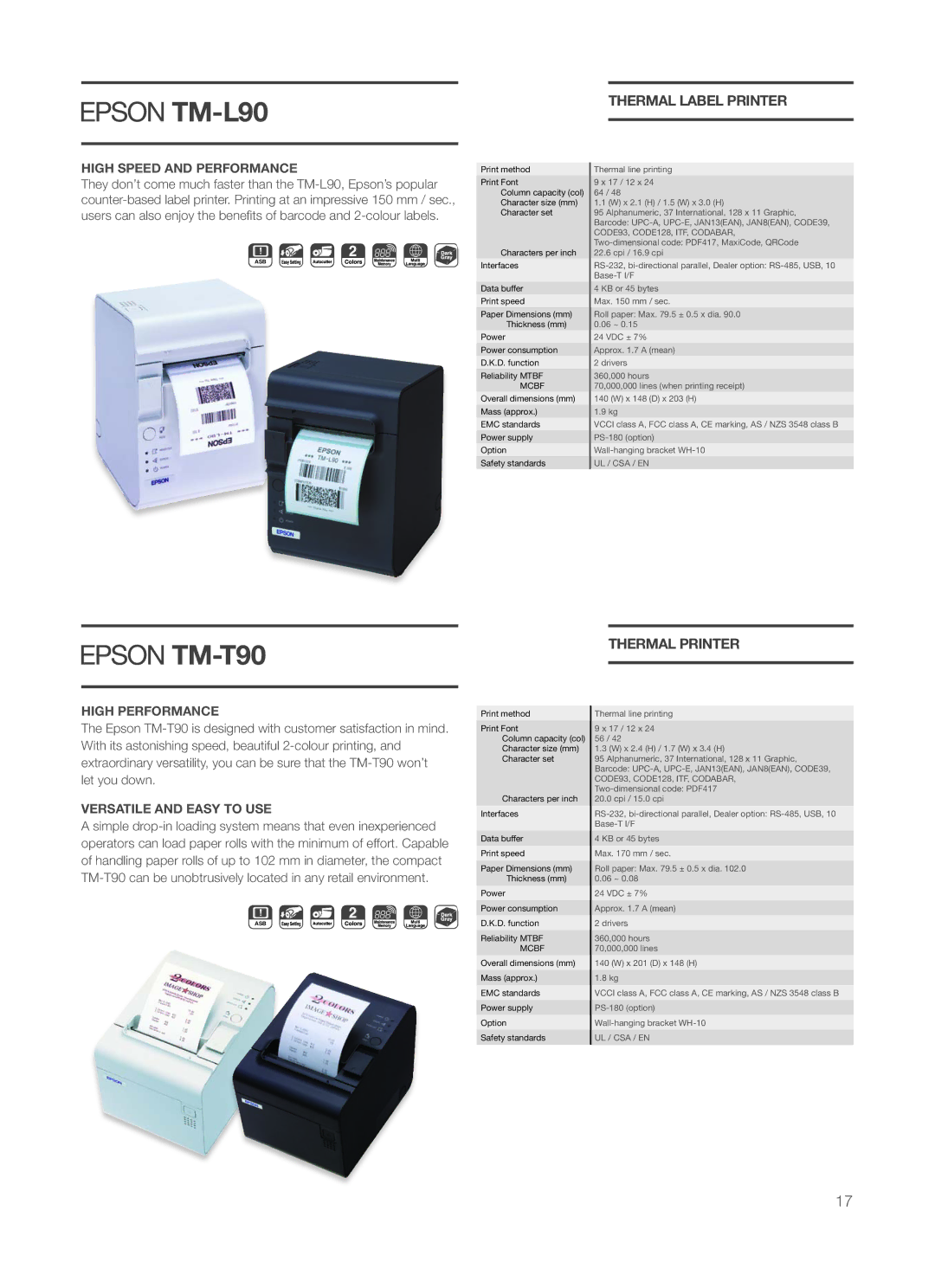 Epson P60 manual Thermal Label Printer, High Speed and Performance, Versatile and Easy to USE 