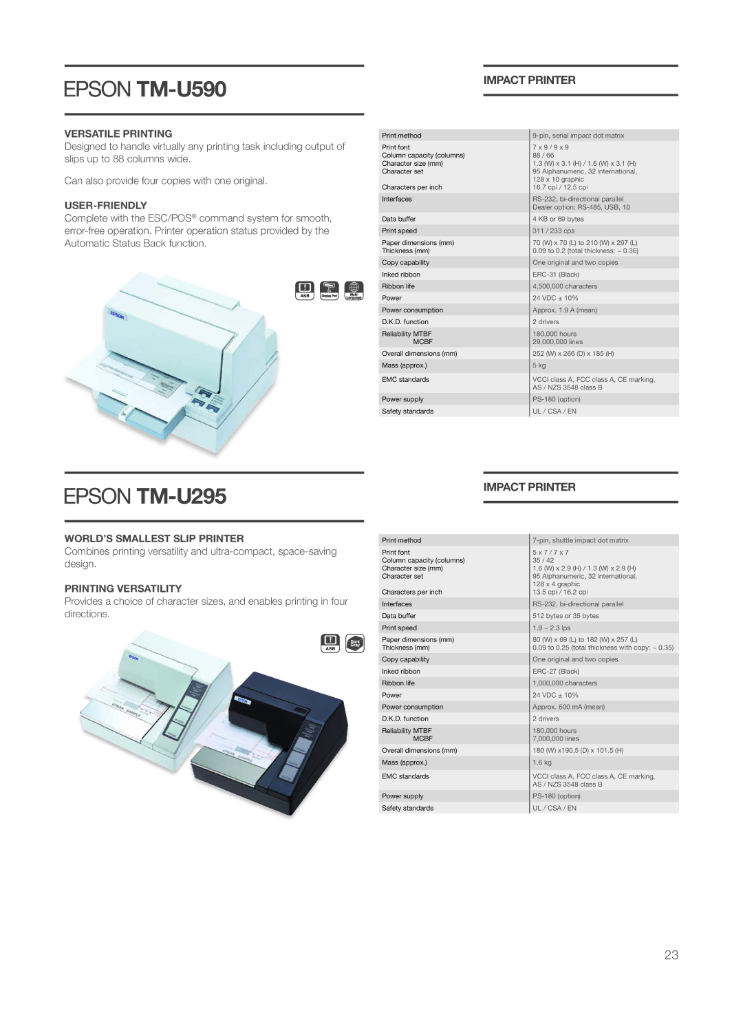 Epson P60 manual User-Friendly, WORLD’S Smallest Slip Printer, Printing Versatility 