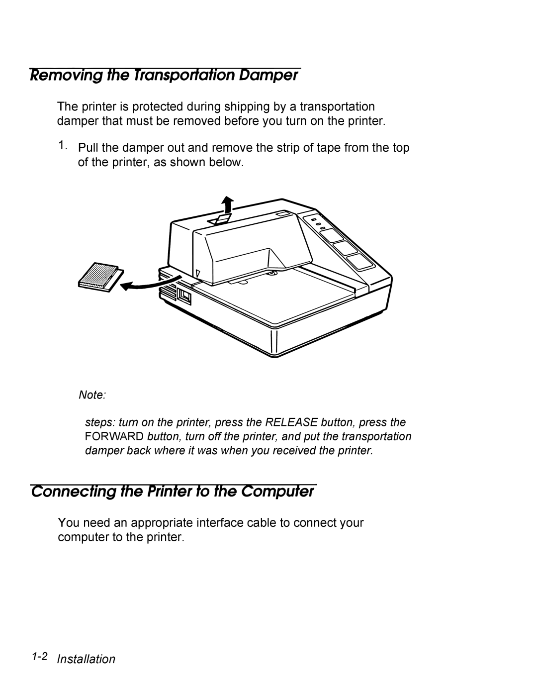 Epson PA-295 operating instructions 2Installation 