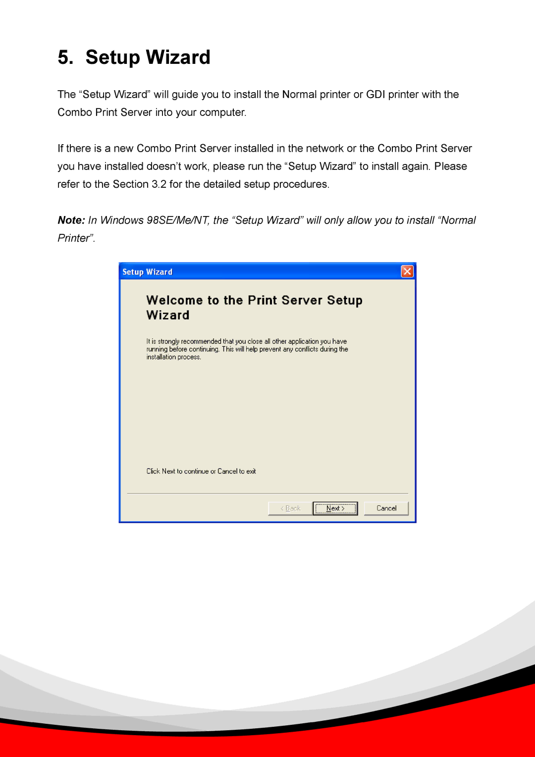 Epson PS-1216U user manual Setup Wizard 