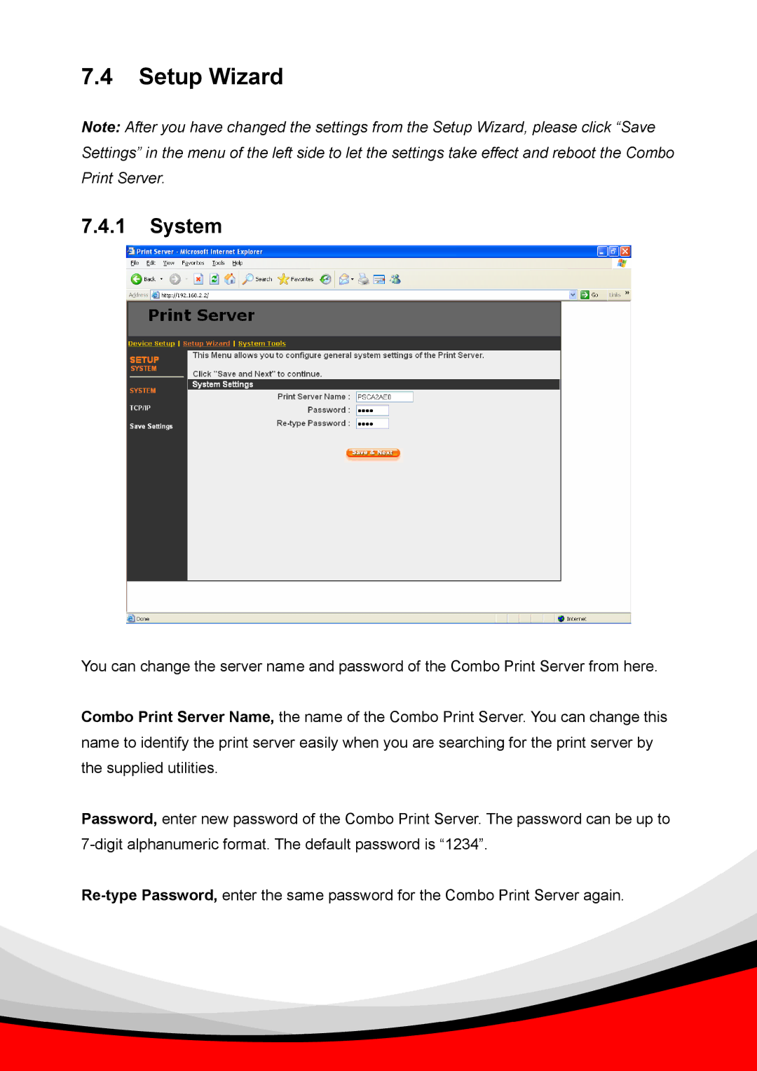 Epson PS-1216U user manual Setup Wizard, System 