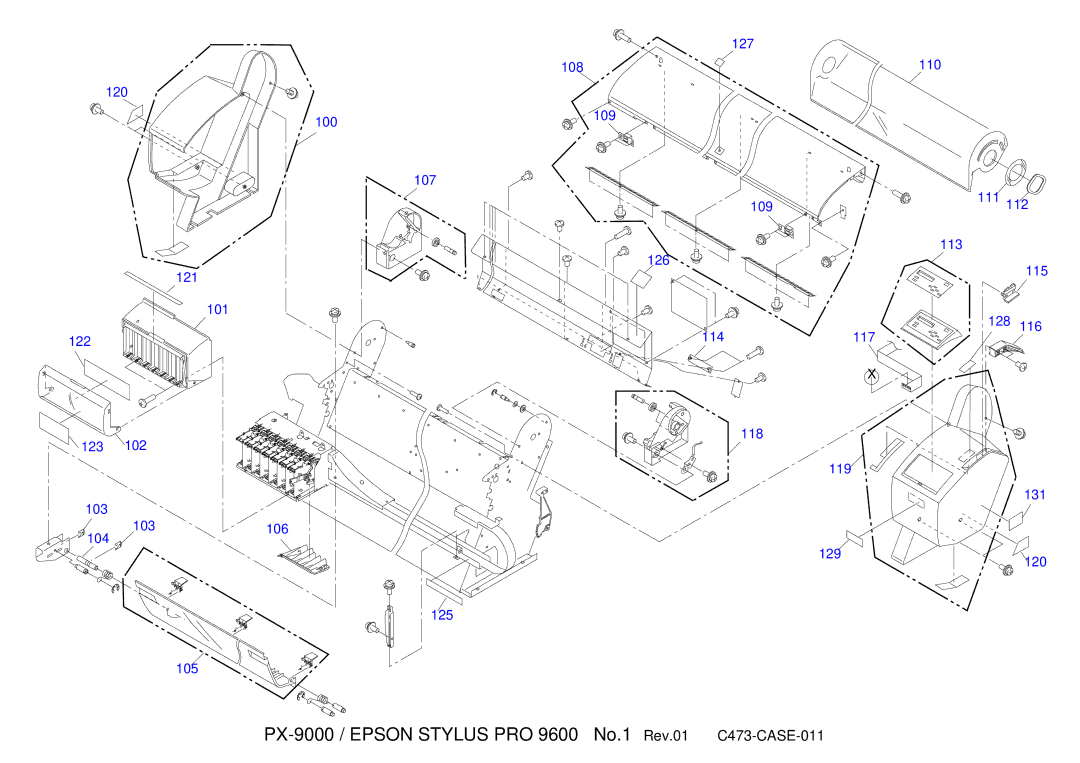 Epson manual PX-9000 / Epson Stylus PRO 9600 No.1 Rev.01 C473-CASE-011 