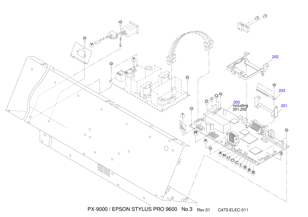 Epson manual PX-9000 / Epson Stylus PRO 9600 No.3 Rev.01 C473-ELEC-011 