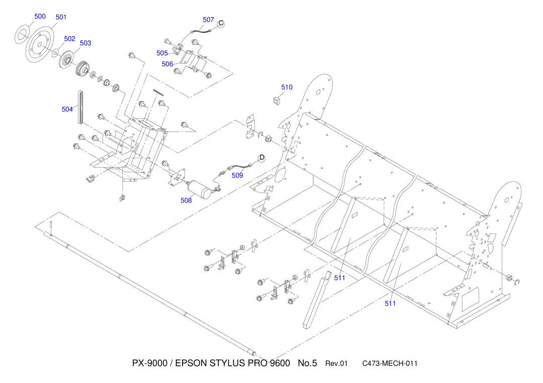 Epson manual PX-9000 / Epson Stylus PRO 9600 No.5 Rev.01 C473-MECH-011 