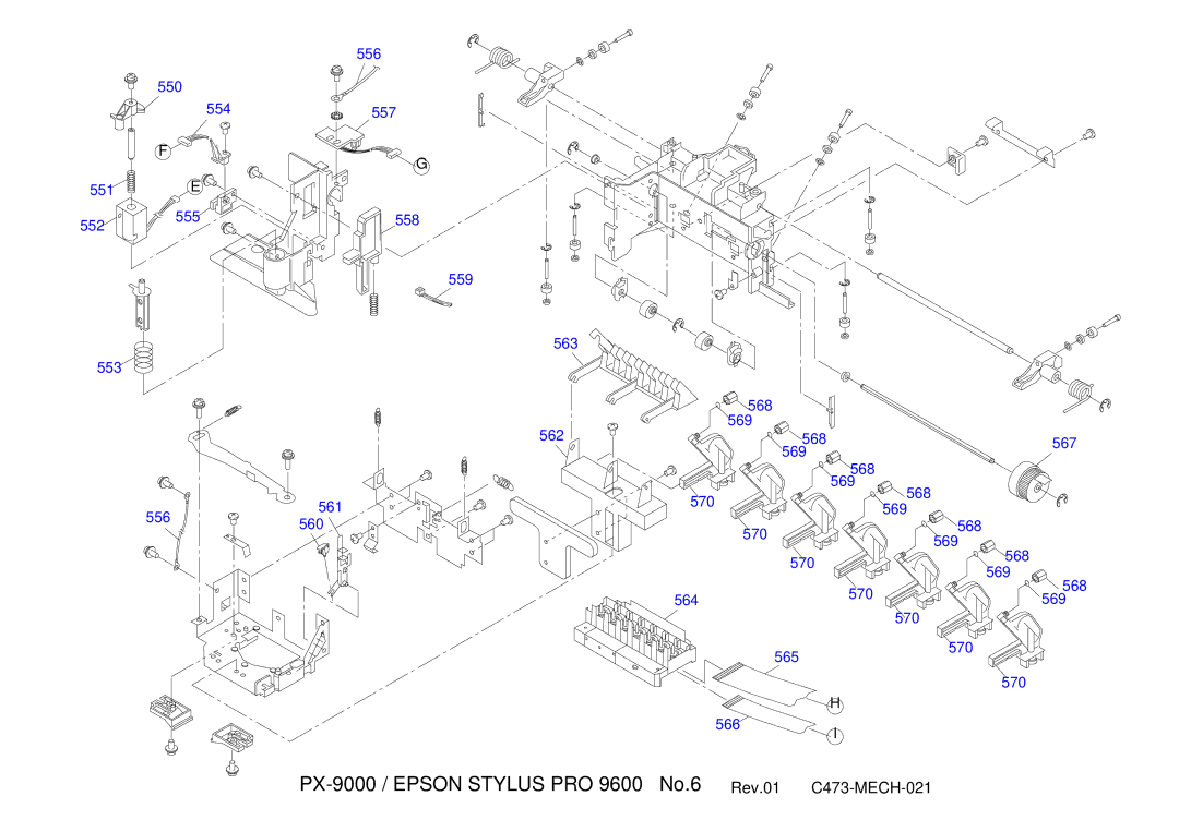 Epson manual PX-9000 / Epson Stylus PRO 9600 No.6 Rev.01 C473-MECH-021 