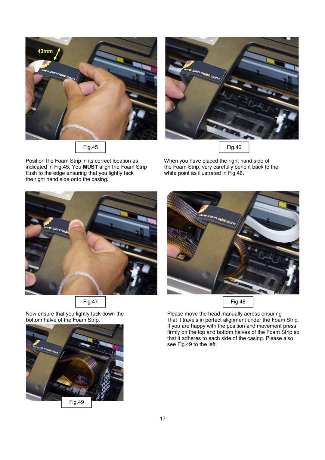 Epson R1400 installation instructions 43mm 