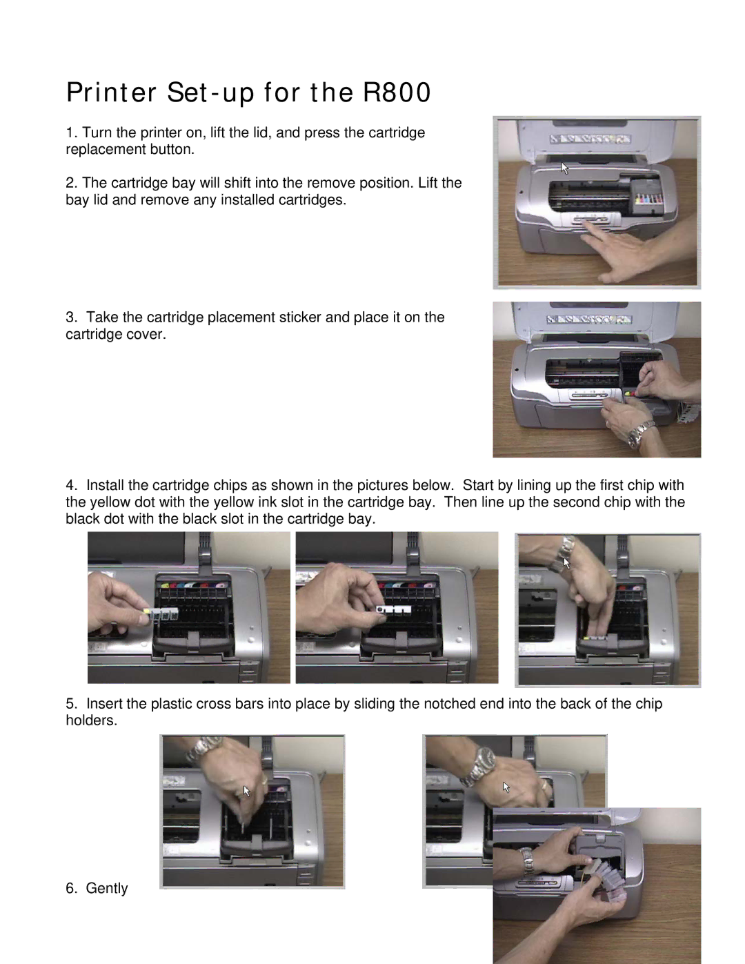 Epson R1800 manual Printer Set-up for the R800 