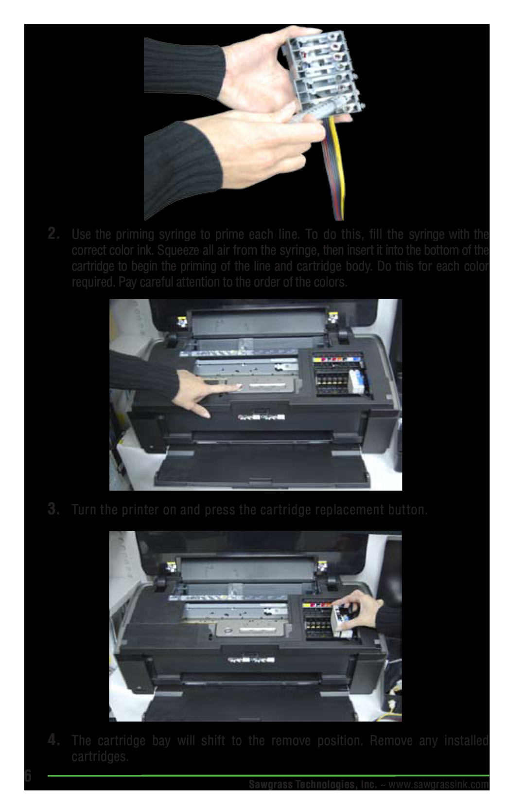 Epson R1900 manual Turn the printer on and press the cartridge replacement button 
